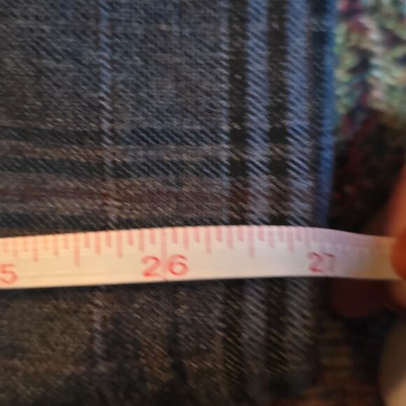 Treasure & Bond Women's size S Pull on Blue Black Red Plaid Poly Blend Pants - Picture 8 of 9